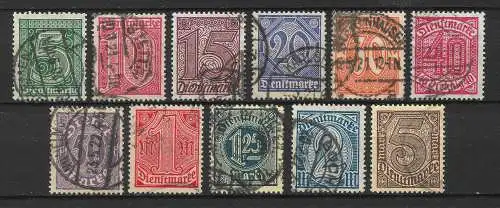 Deutsches Reich 1920 Nr 23 - 33 Gebraucht