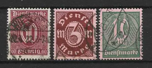 Deutsches Reich 1921 Nr 66 - 68 Gebraucht