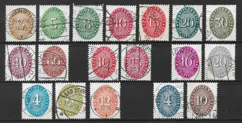 Deutsches Reich 1927 Nr 114 - 131 Gebraucht