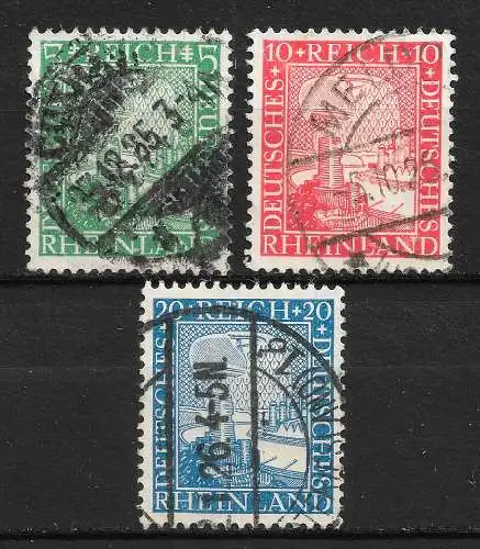 Deutsches Reich 1925 Nr 372 - 374 Gebraucht