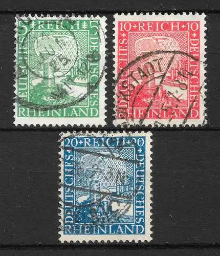 Deutsches Reich 1925 Nr 372 - 374 Gebraucht