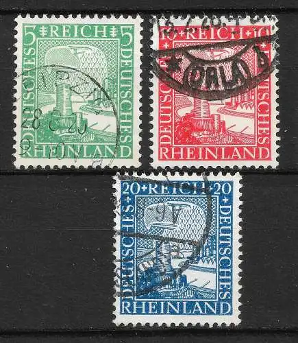 Deutsches Reich 1925 Nr 372 - 374 Gebraucht