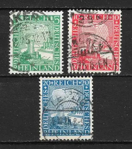 Deutsches Reich 1925 Nr 372 - 374 Gebraucht
