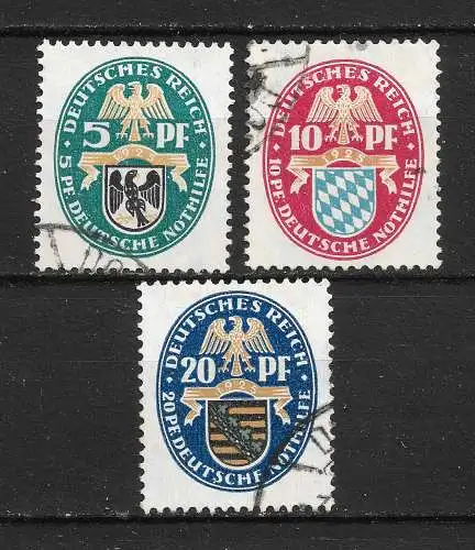 Deutsches Reich 1925 Nr 375 - 377 Gebraucht