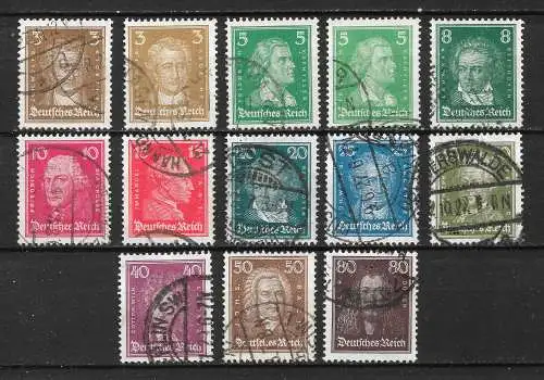 Deutsches Reich 1926 Nr 385 - 397 Gebraucht