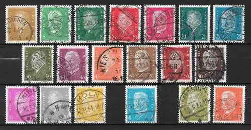 Deutsches Reich 1928 Nr 410 - 422 / 435 - 437 / 454 / 465 - 466 Gebraucht