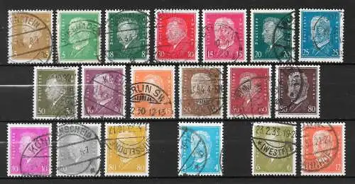 Deutsches Reich 1928 Nr 410 - 422 / 435 - 437 / 454 / 465 - 466 Gebraucht