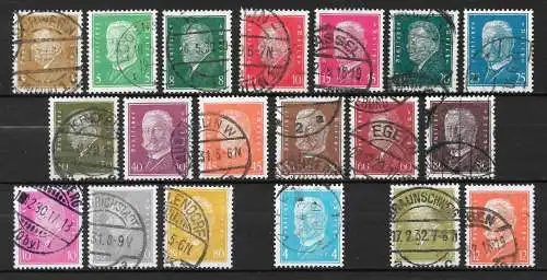 Deutsches Reich 1928 Nr 410 - 422 / 435 - 437 / 454 / 465 - 466 Gebraucht