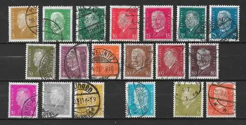 Deutsches Reich 1928 Nr 410 - 422 / 435 - 437 / 454 / 465 - 466 Gebraucht
