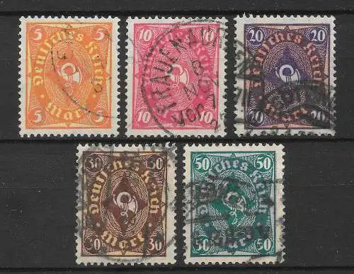Deutsches Reich 1922 Nr 205 - 209 Gebraucht