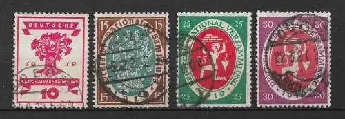 Deutsches Reich 1919 Nr 107 - 110 Gebraucht