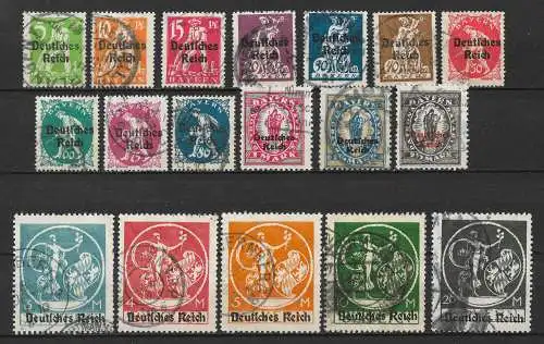 Deutsches Reich 1920 Nr 119 - 138 Gebraucht