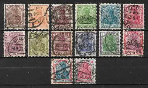 Deutsches Reich 1920 Nr 140 - 153 Gebraucht