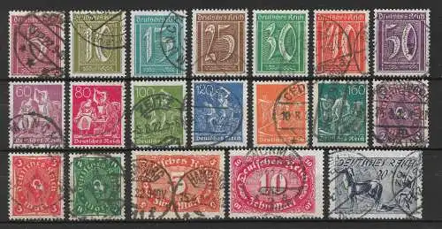 Deutsches Reich 1921 Nr 158 - 176 Gebraucht