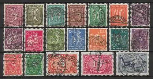 Deutsches Reich 1921 Nr 158 - 176 Gebraucht