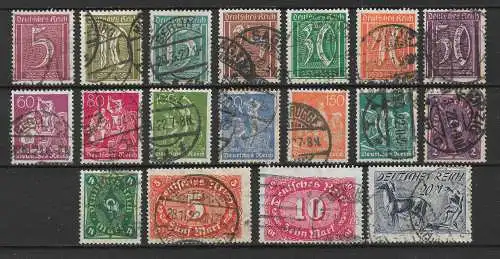 Deutsches Reich 1921 Nr 158 - 176 Gebraucht