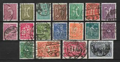 Deutsches Reich 1921 Nr 158 - 176 Gebraucht