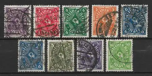 Deutsches Reich 1922 Nr 224 - 232 Gebraucht