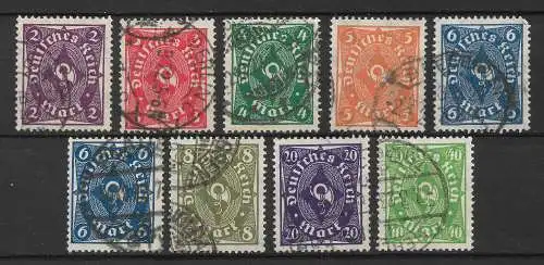 Deutsches Reich 1922 Nr 224 - 232 Gebraucht