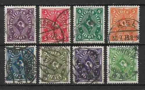 Deutsches Reich 1922 Nr aus 224 - 232 Gebraucht