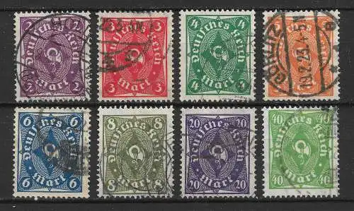 Deutsches Reich 1922 Nr aus 224 - 232 Gebraucht