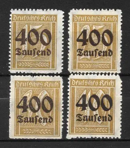Deutsches Reich 1923 Nr 297 - 300 Postfrisch / **