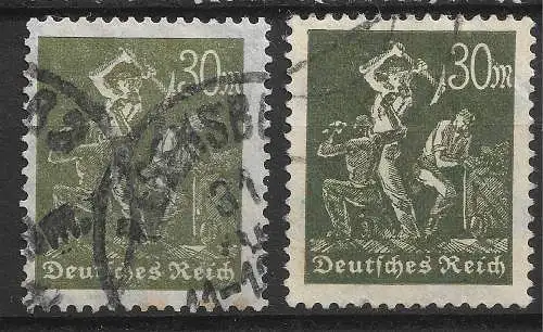 Deutsches Reich 1922 Nr 243 in 2 Farben / Tönen Gebraucht