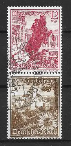 Deutsches Reich 1938 Nr S 249 aus Markenheftchenblatt 112 Gebraucht