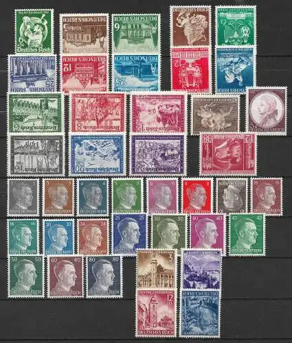 Deutsches Reich 1941 Nr nettes Los Postfrisch / ** Falz / Gummimängel / *