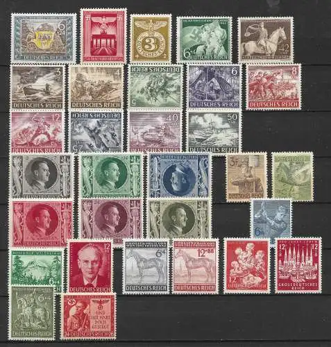 Deutsches Reich 1943 Nr nettes Los Postfrisch / ** Falz / Gummimängel / *