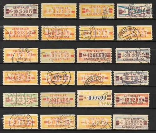 DDR Dienstmarken  Nr nettes Los Wertstreifen Gebraucht