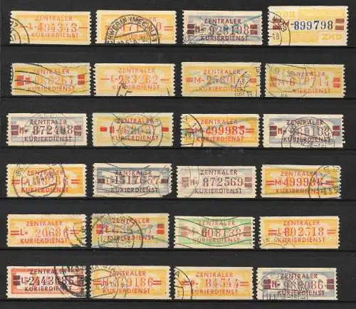 DDR Dienstmarken  Nr nettes Los Wertstreifen Gebraucht