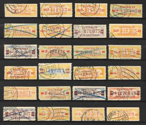 DDR Dienstmarken  Nr nettes Los Wertstreifen Gebraucht