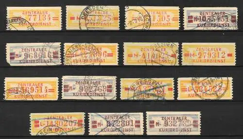 DDR Dienstmarken  Nr nettes Los Wertstreifen Gebraucht