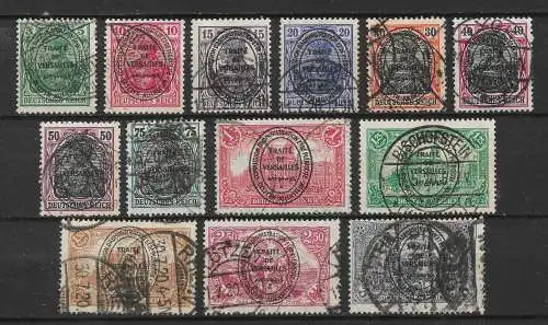 Allenstein 1920 Nr 15 - 28 (ohne 18) Gebraucht