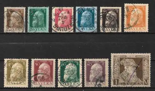 Altdeutschland Bayern 1911 Nr Los aus 76 II - 91 II Gebraucht