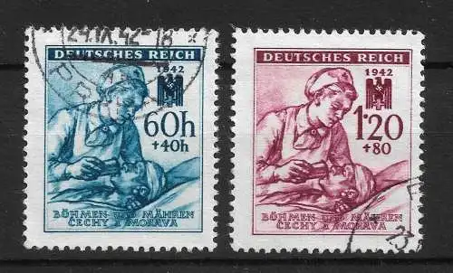 Bes. 2. Wk. Böhmen/M. 1942 Nr 111 - 112 Gebraucht