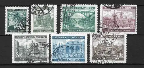 Bes. 2. Wk. Böhmen/M. 1940 Nr 55 - 61 Gebraucht