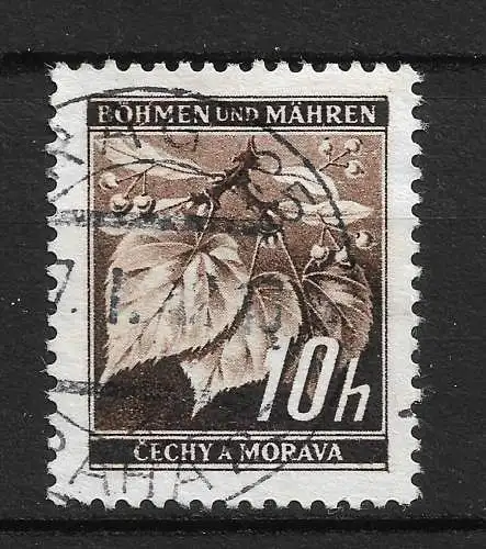Bes. 2. Wk. Böhmen/M. 1939 Nr 21 Plattenfehler PF I Gebraucht