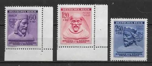Bes. 2. Wk. Böhmen/M. 1943 Nr 114 - 116 Postfrisch / **