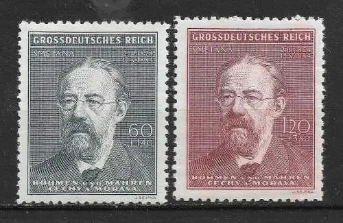 Bes. 2. Wk. Böhmen/M. 1944 Nr 138 - 139 Postfrisch / **