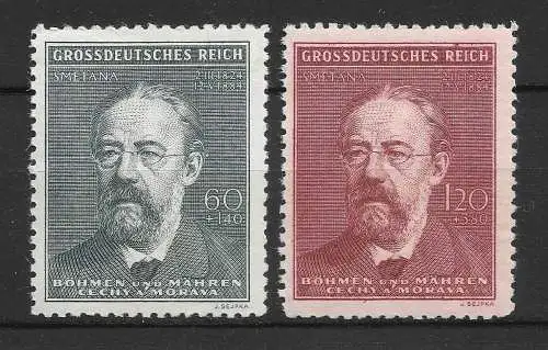 Bes. 2. Wk. Böhmen/M. 1944 Nr 138 - 139 Postfrisch / **