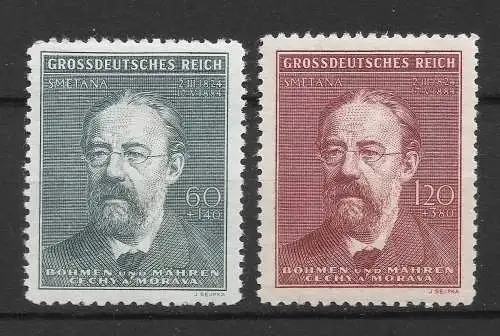 Bes. 2. Wk. Böhmen/M. 1944 Nr 138 - 139 Postfrisch / **