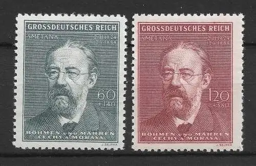 Bes. 2. Wk. Böhmen/M. 1944 Nr 138 - 139 Postfrisch / **
