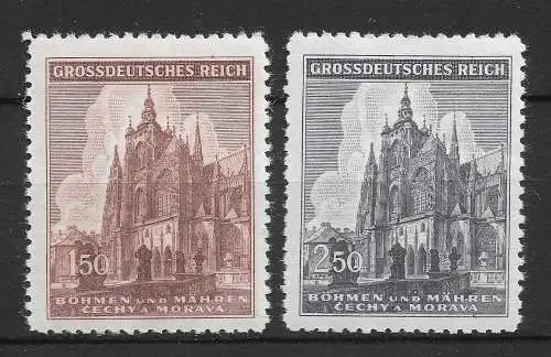 Bes. 2. Wk. Böhmen/M. 1944 Nr 140 - 141 Postfrisch / **