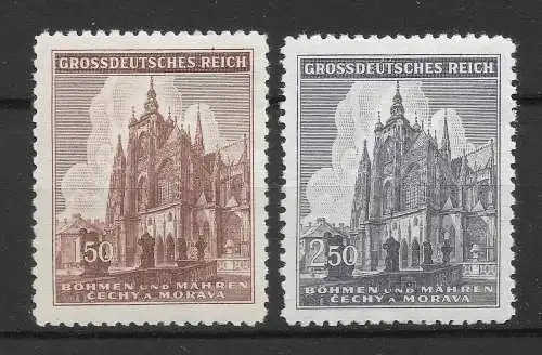 Bes. 2. Wk. Böhmen/M. 1944 Nr 140 - 141 Postfrisch / **