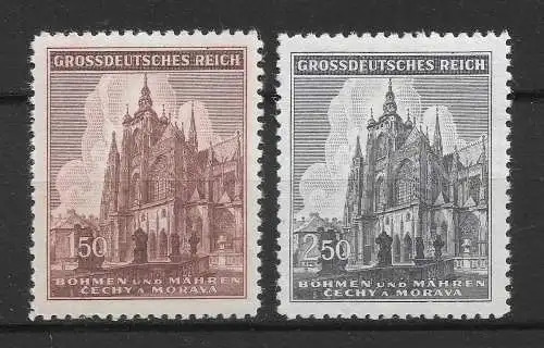 Bes. 2. Wk. Böhmen/M. 1944 Nr 140 - 141 Postfrisch / **