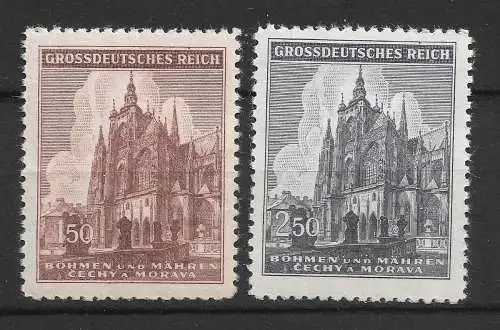 Bes. 2. Wk. Böhmen/M. 1944 Nr 140 - 141 Postfrisch / **