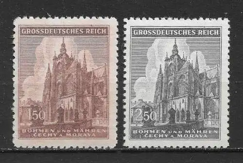 Bes. 2. Wk. Böhmen/M. 1944 Nr 140 - 141 Postfrisch / **