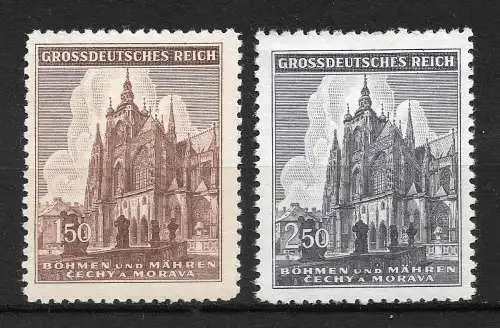 Bes. 2. Wk. Böhmen/M. 1944 Nr 140 - 141 Postfrisch / **